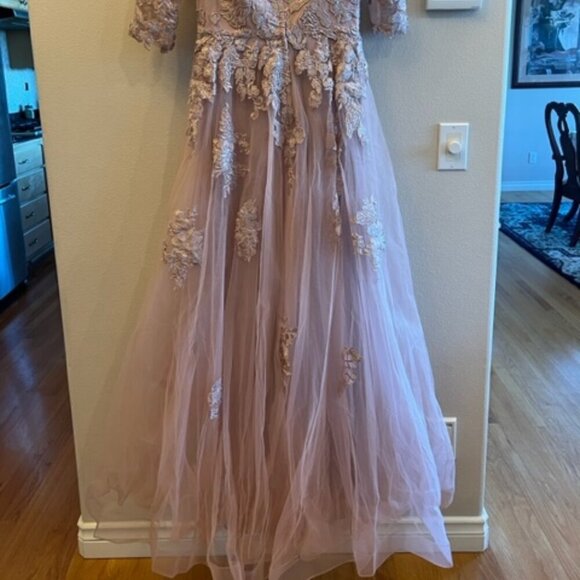 NWT La Femme 27922 Tulle Prom Dress Pink Size 4 - Picture 8 of 9